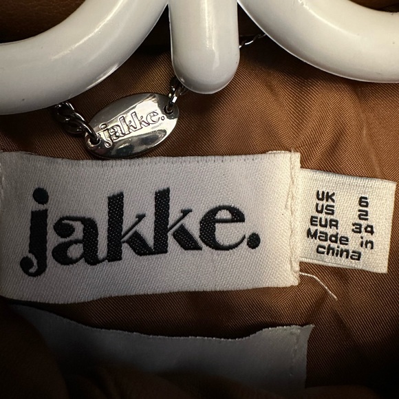 Jakke brown faux leather ski coat - Picture 5 of 5